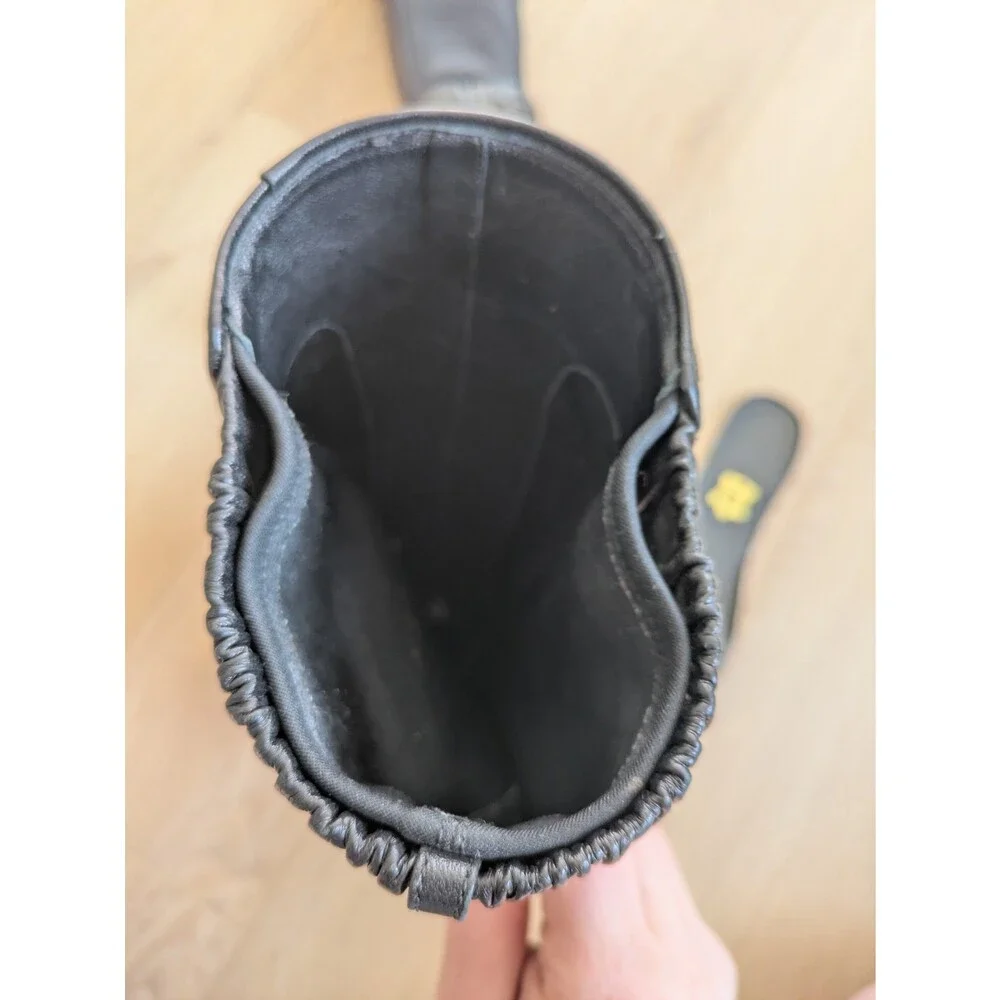 Incredible Y2K PRADA Leather & Nylon Knee High Heel Boots 39.5 (Fits Like 8.5) - Picture 14 of 15